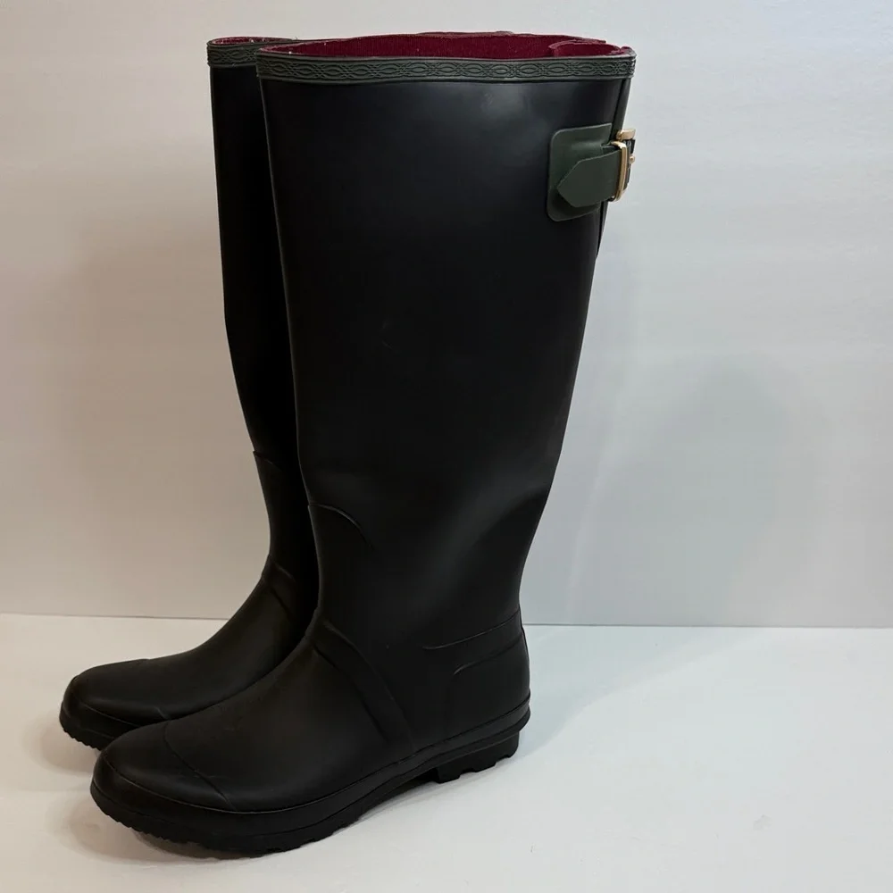 Tommy Hilfiger Black and Green Women's Winter Boots